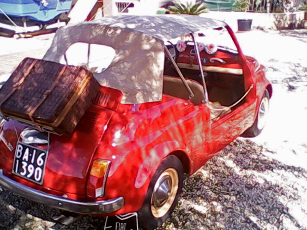 1966 Fiat 500 110F Luxury RED Spiaggina Jolly