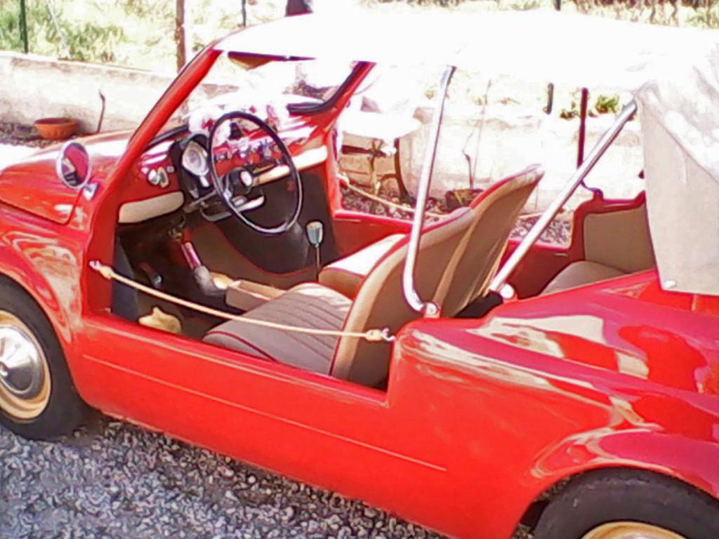 1966 Fiat 500 110F Luxury RED Spiaggina Jolly