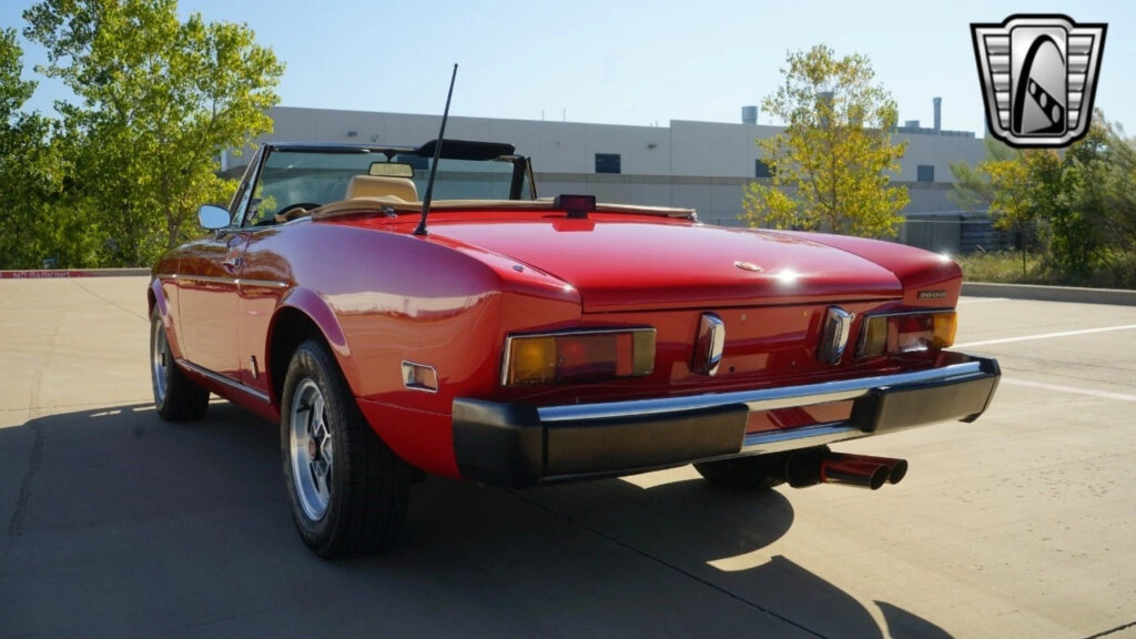 Red 1977 Fiat 124 Convertible 2.0L Inline 4 Cylinder 3 Speed