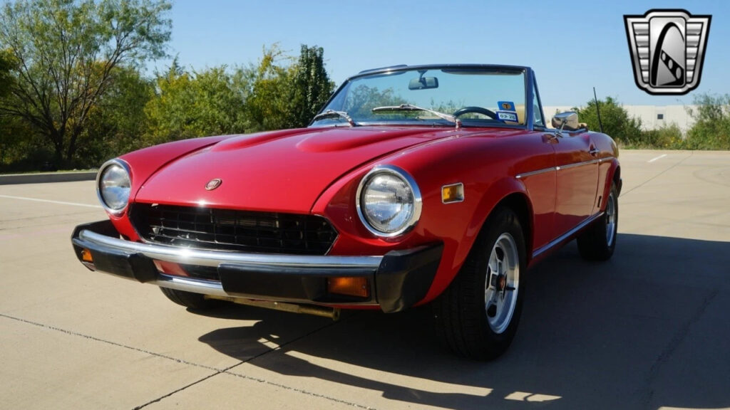 Red 1977 Fiat 124 Convertible 2.0L Inline 4 Cylinder 3 Speed