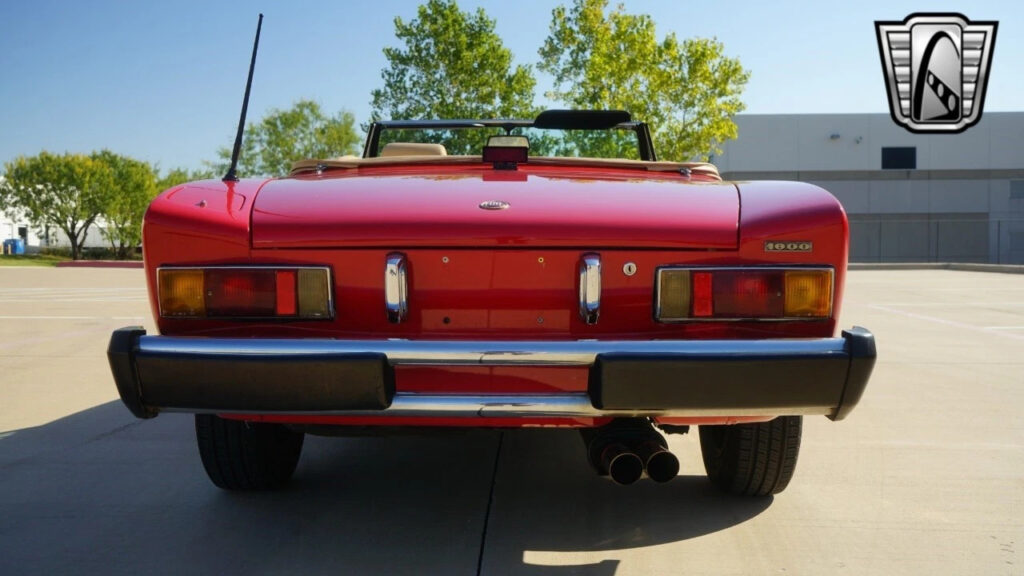 Red 1977 Fiat 124 Convertible 2.0L Inline 4 Cylinder 3 Speed