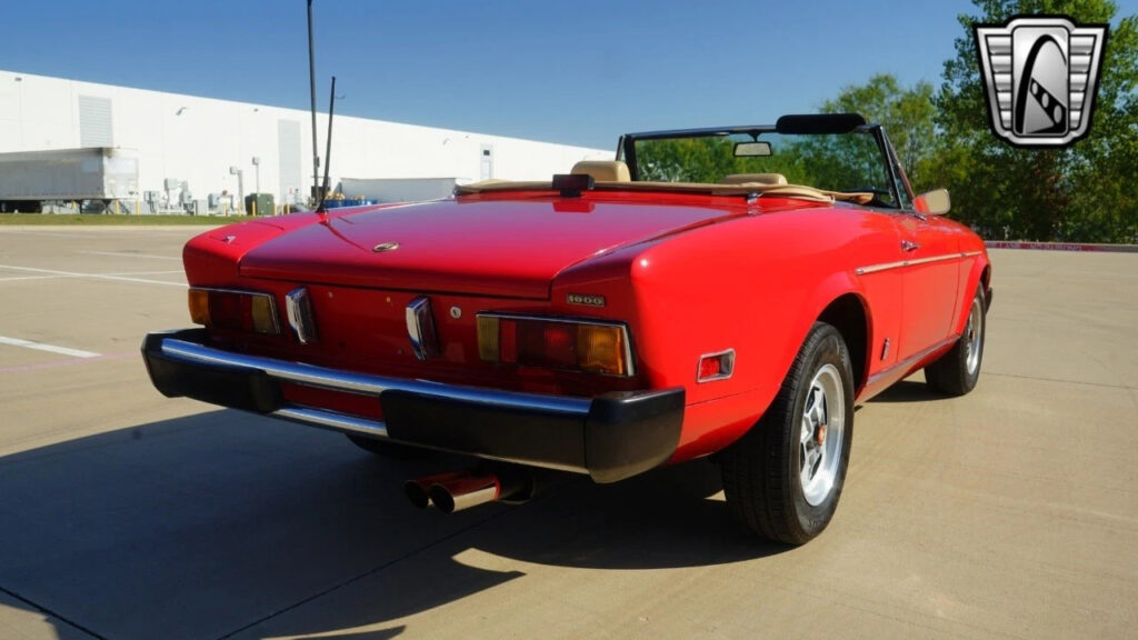 Red 1977 Fiat 124 Convertible 2.0L Inline 4 Cylinder 3 Speed