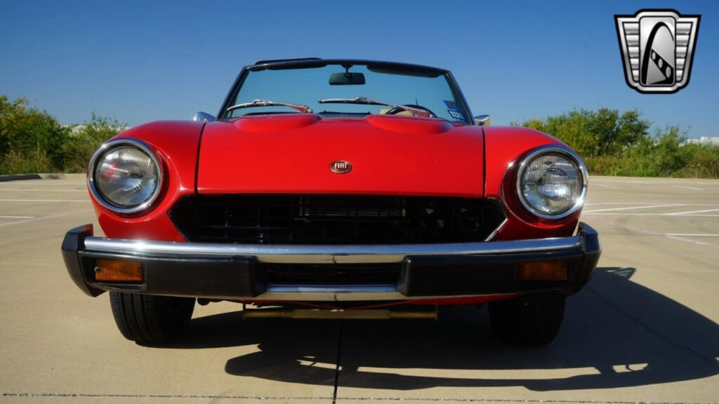Red 1977 Fiat 124 Convertible 2.0L Inline 4 Cylinder 3 Speed