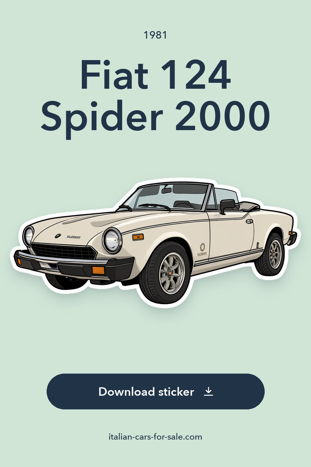 1981 Fiat 124 Spider 2000 sticker preview