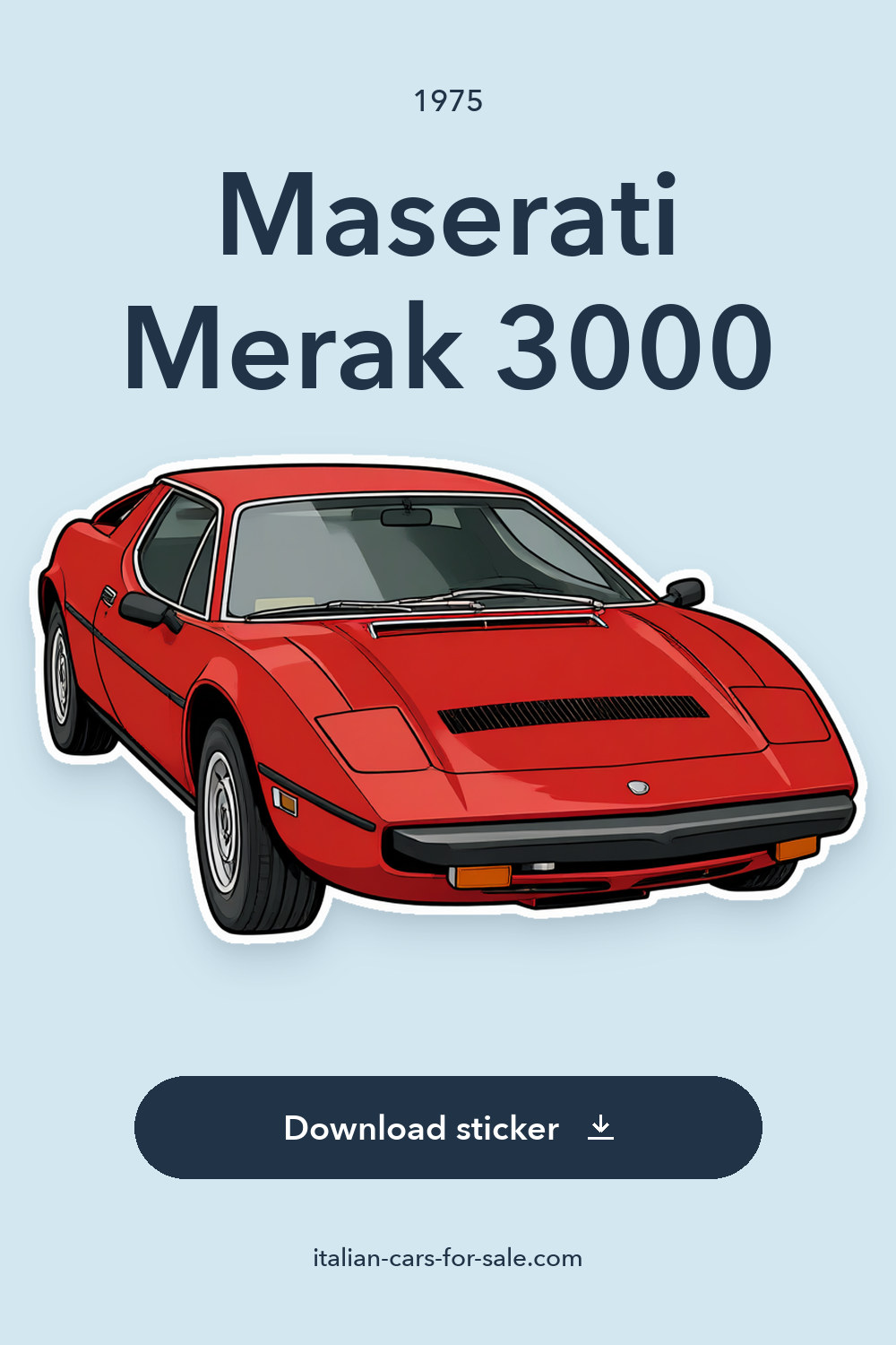 1975 Maserati Merak 3000 sticker preview