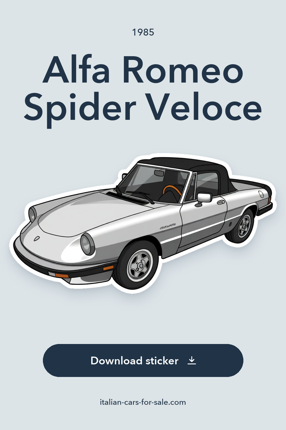 1985 Alfa Romeo Spider Veloce sticker preview